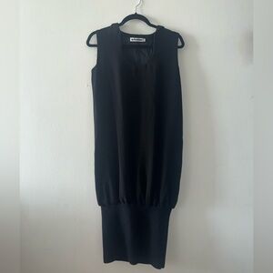 Jil Sander Black Crepe Dress